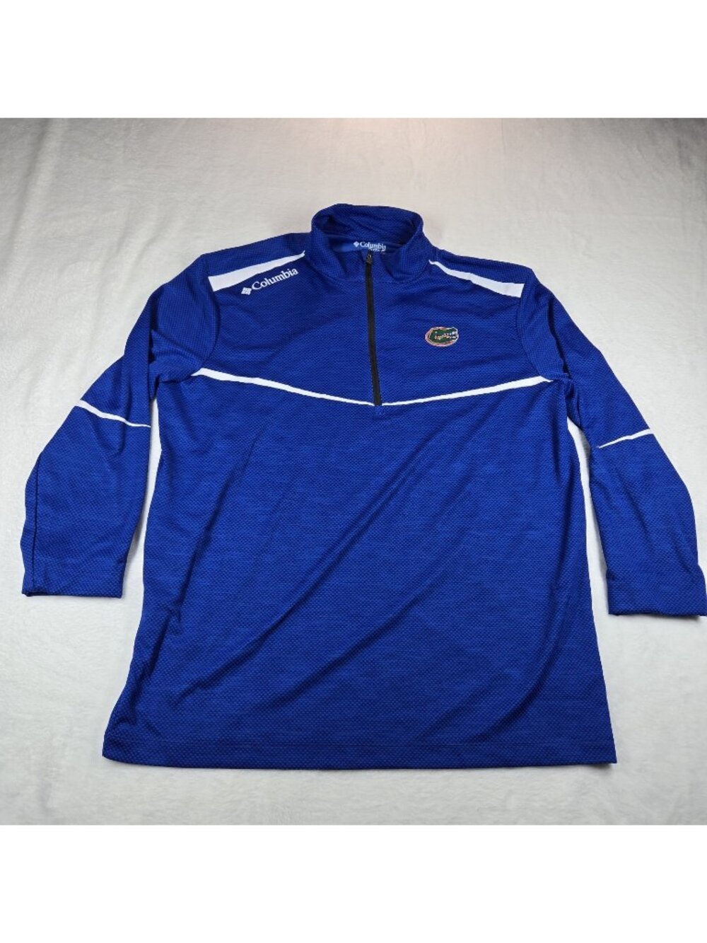 Columbia Golf 1/4 Zip Royal Blue Mesh Pullover Florida Gators Men's Size Large